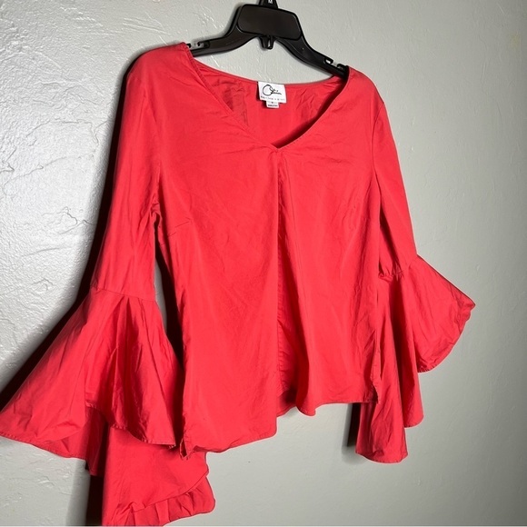 Olivia Culpo Tiered Bell Sleeve Blouse - Picture 3 of 6